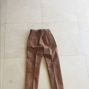 Leather high waist 5 pocket pants